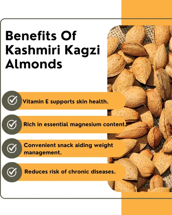 Kagzi Badam Inshell / 100% Organic / New Season Kagzi Badam