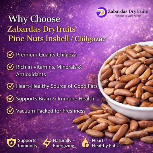Premium Pine Nuts Chilgoza Inshell