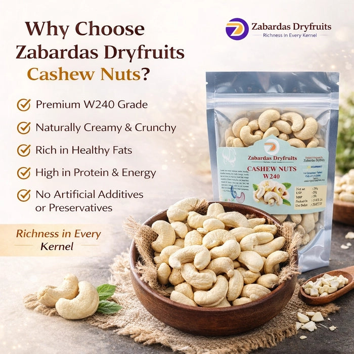 Royal Combo Gift of 250G Each Pack  ( Kashmiri Mamra Badam+ Kashmiri Walnut Giri+ Cashew Nuts W240 + Premium Pistachio)
