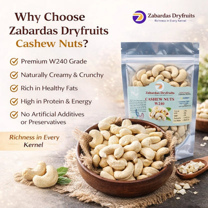 Royal Combo Gift of 250G Each Pack  ( Kashmiri Mamra Badam+ Kashmiri Walnut Giri+ Cashew Nuts W240 + Premium Pistachio)