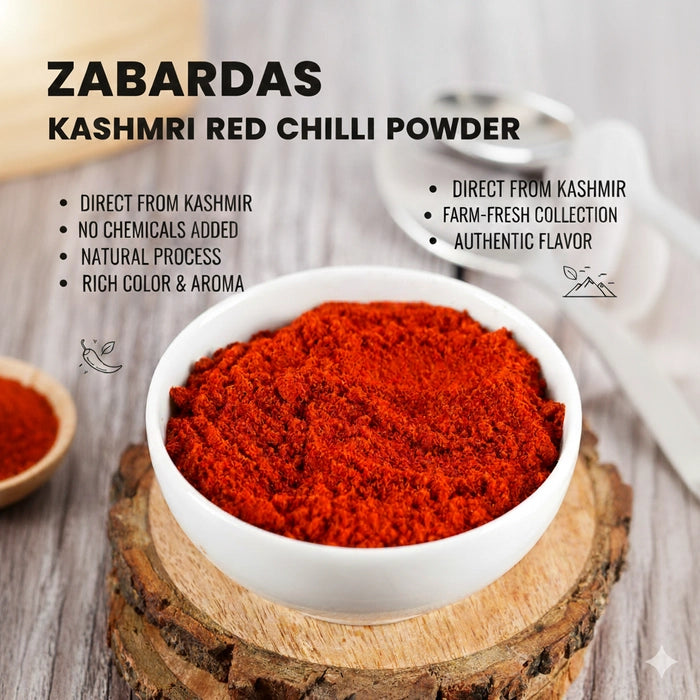Chelli Merchii Kashmiri Red Chilli Powder/ Mirchi Powder â Zabardas Dryfruits
